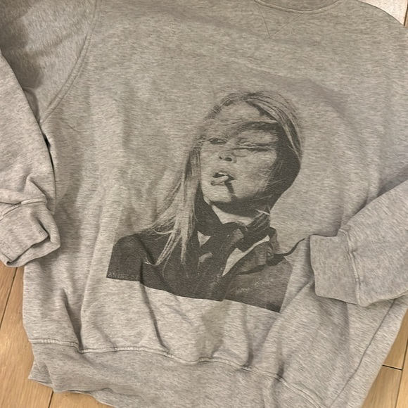 Anine Bing Gray Crewneck Sweater with Graphic - Picture 3 of 5